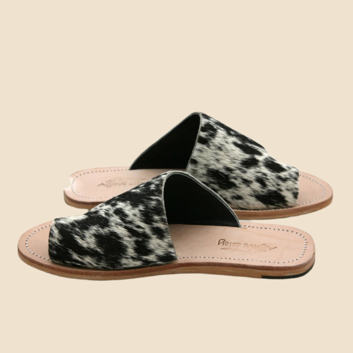 Agave Sky Tanya Cowhide Slide product view