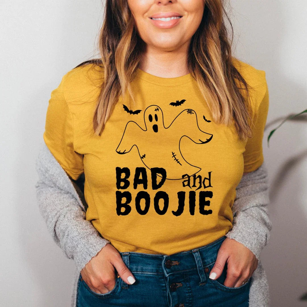 Funny Halloween Ghost Graphic Tee – Bad and Boojie