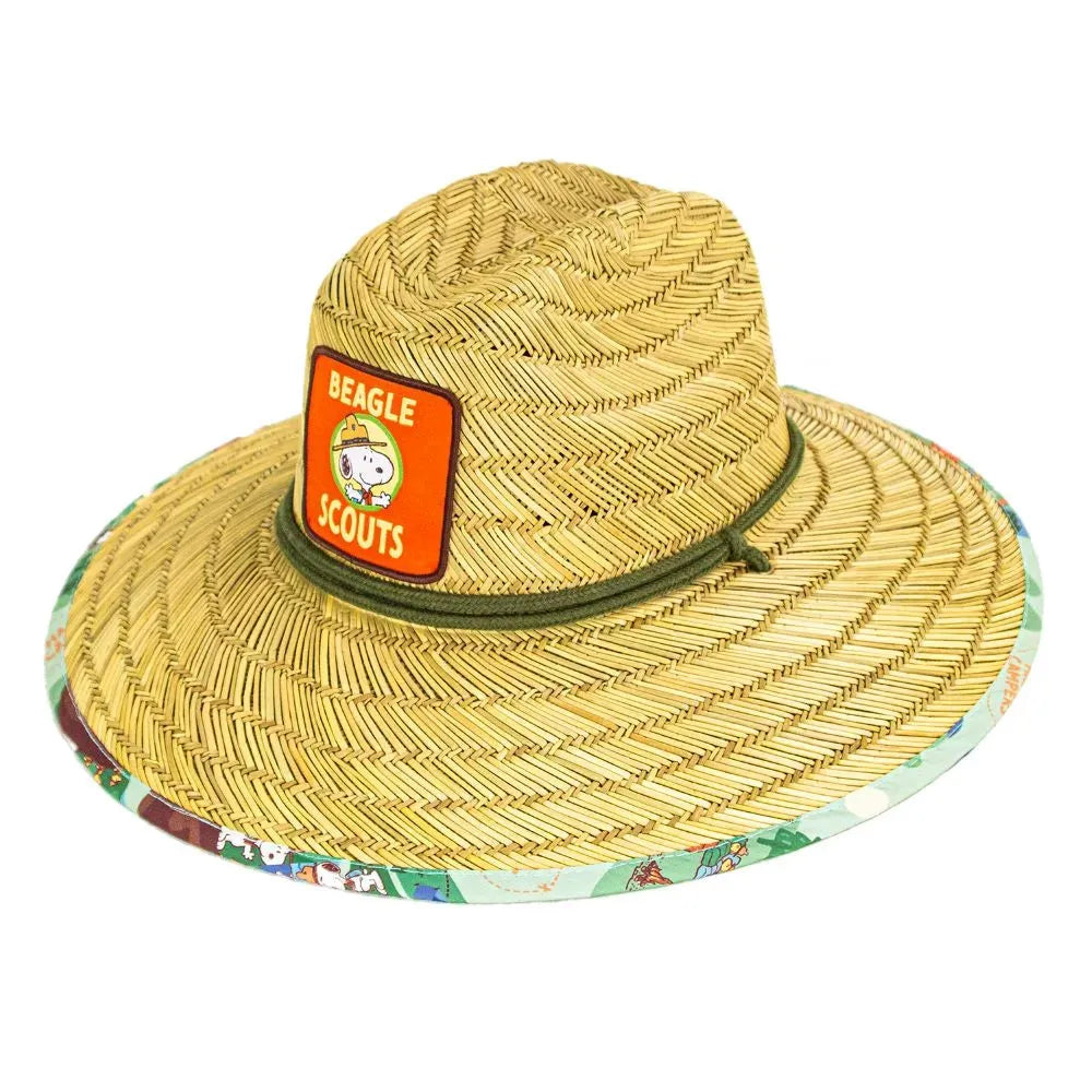 Peter Grimm Peanuts Beagle Scouts - Rye Straw Lifeguard Hat