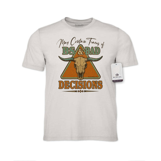 BS & Bad Decisions - Adult Unisex Western Tee T-Shirt