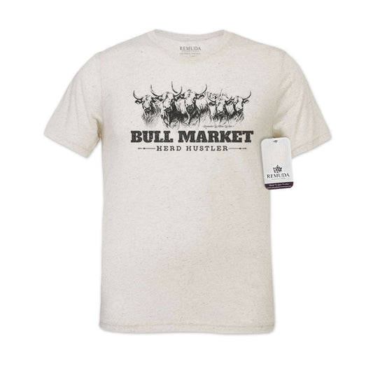 Bull Market Herd Hustler - Adult Unisex Western Tee T-Shirt