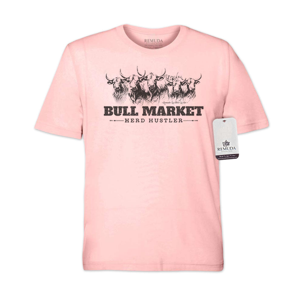 Bull Market Herd Hustler - Adult Unisex Western Tee T-Shirt
