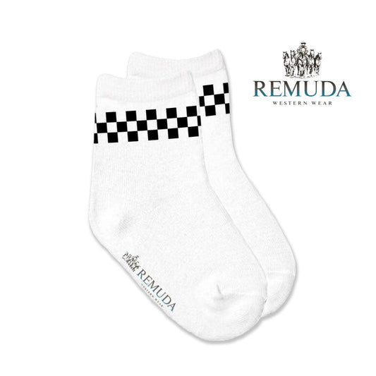 Checkered Infant Western Baby Crew Socks
