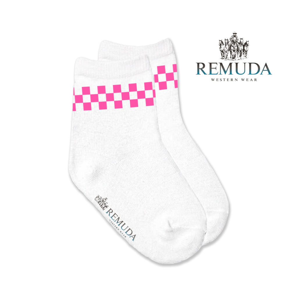 Checkered Infant Western Baby Crew Socks