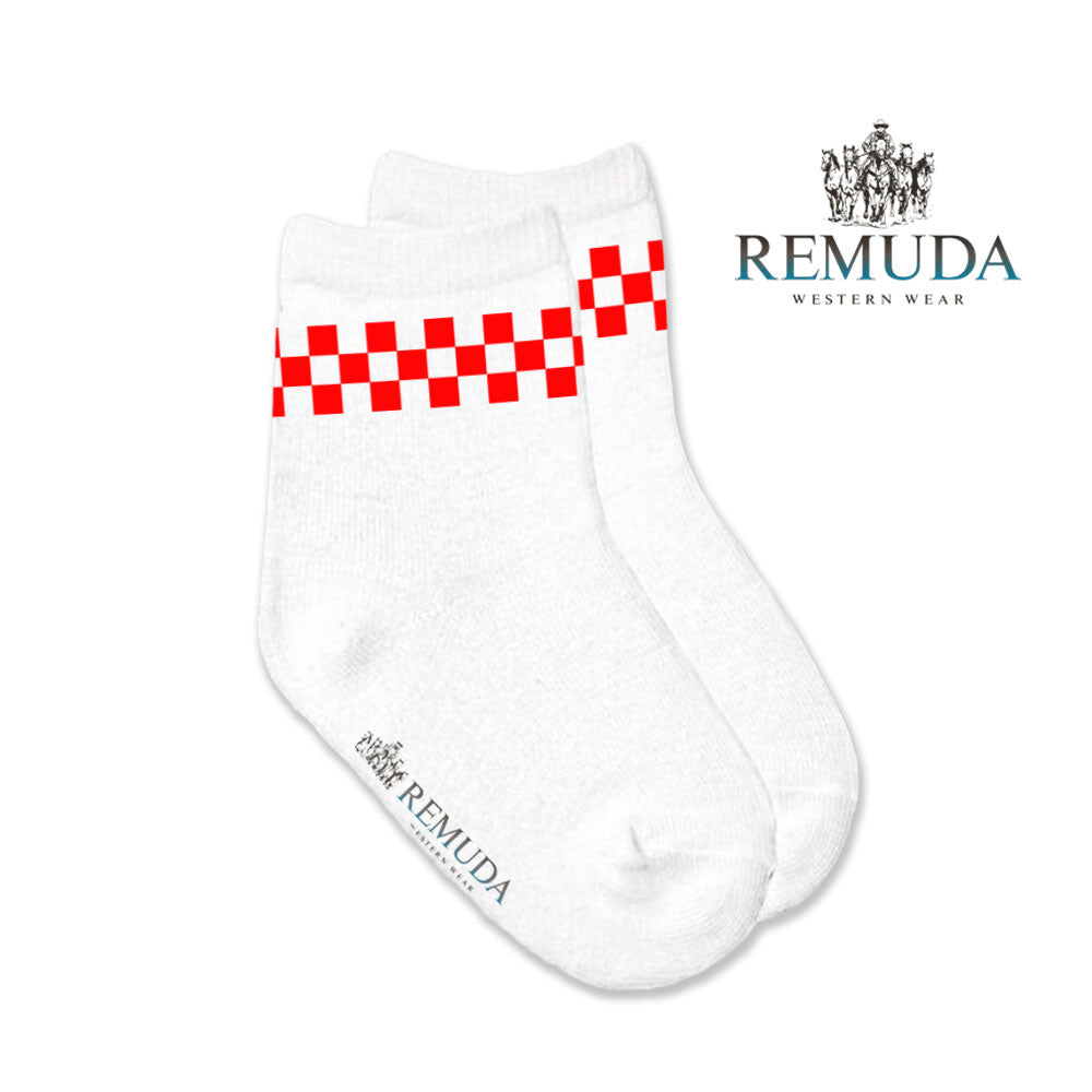 Checkered Infant Western Baby Crew Socks