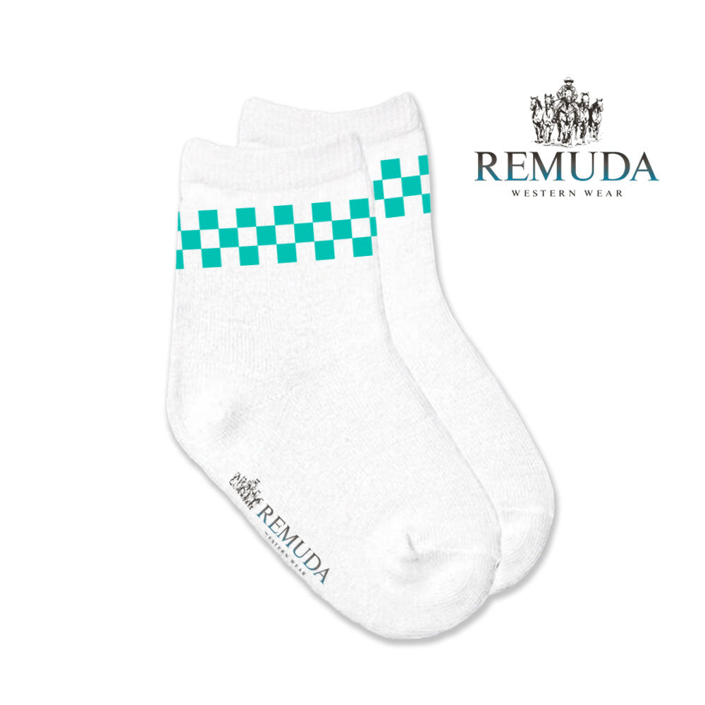 Checkered Infant Western Baby Crew Socks
