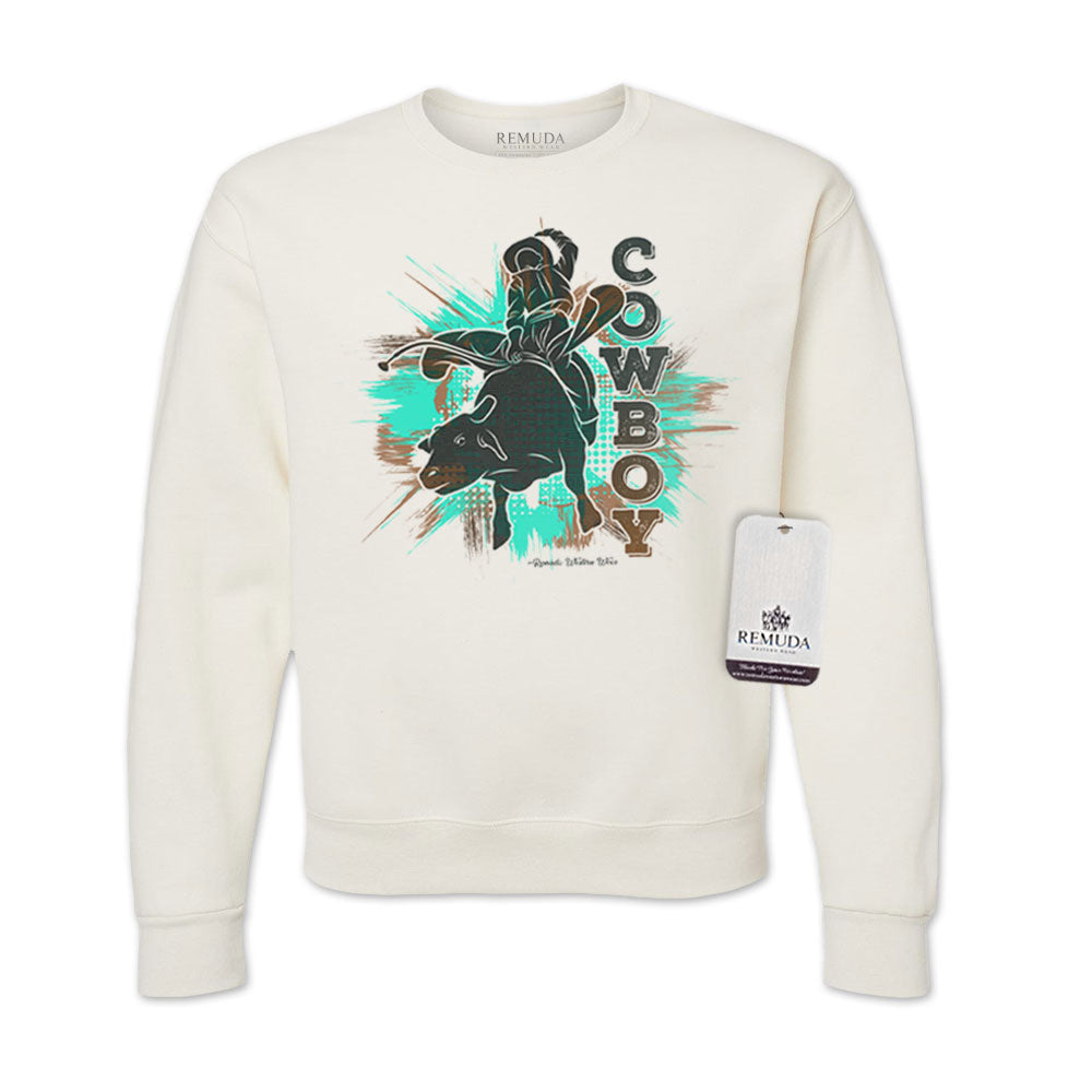 Cowboy Rodeo Bull Rider - Adult Unisex Western Sweatshirt