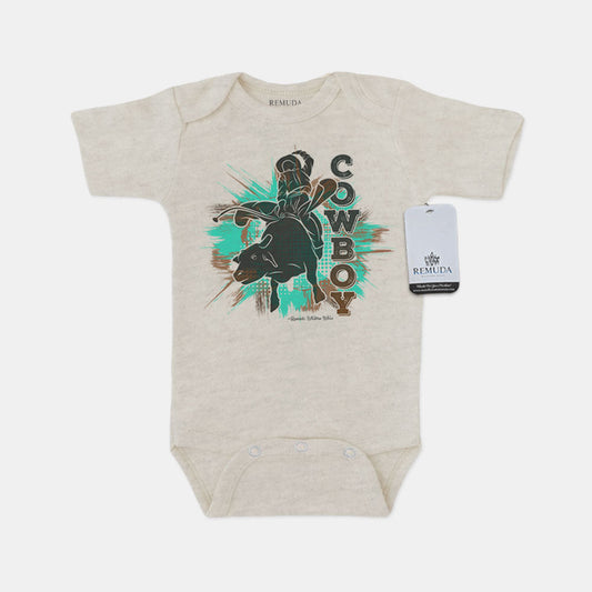 Cowboy Bull Rider - Infant Kids One Piece Western Romper