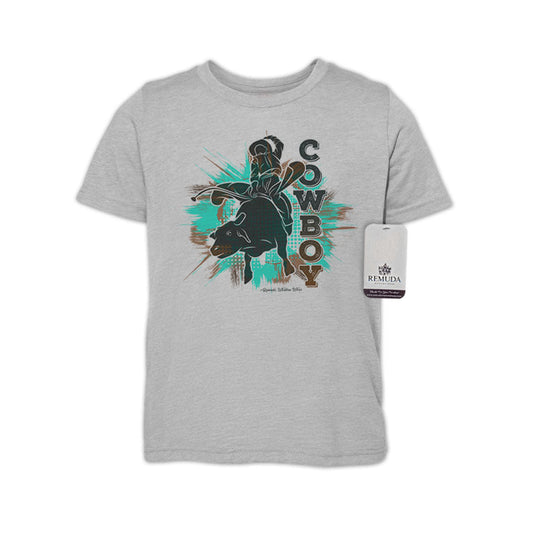Cowboy Rodeo Bull Rider - Youth Western Tee T-Shirt