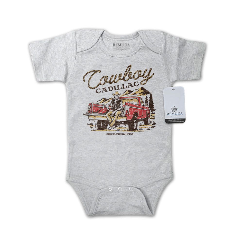 Cowboy Cadillac - Infant Kids One Piece Western Romper