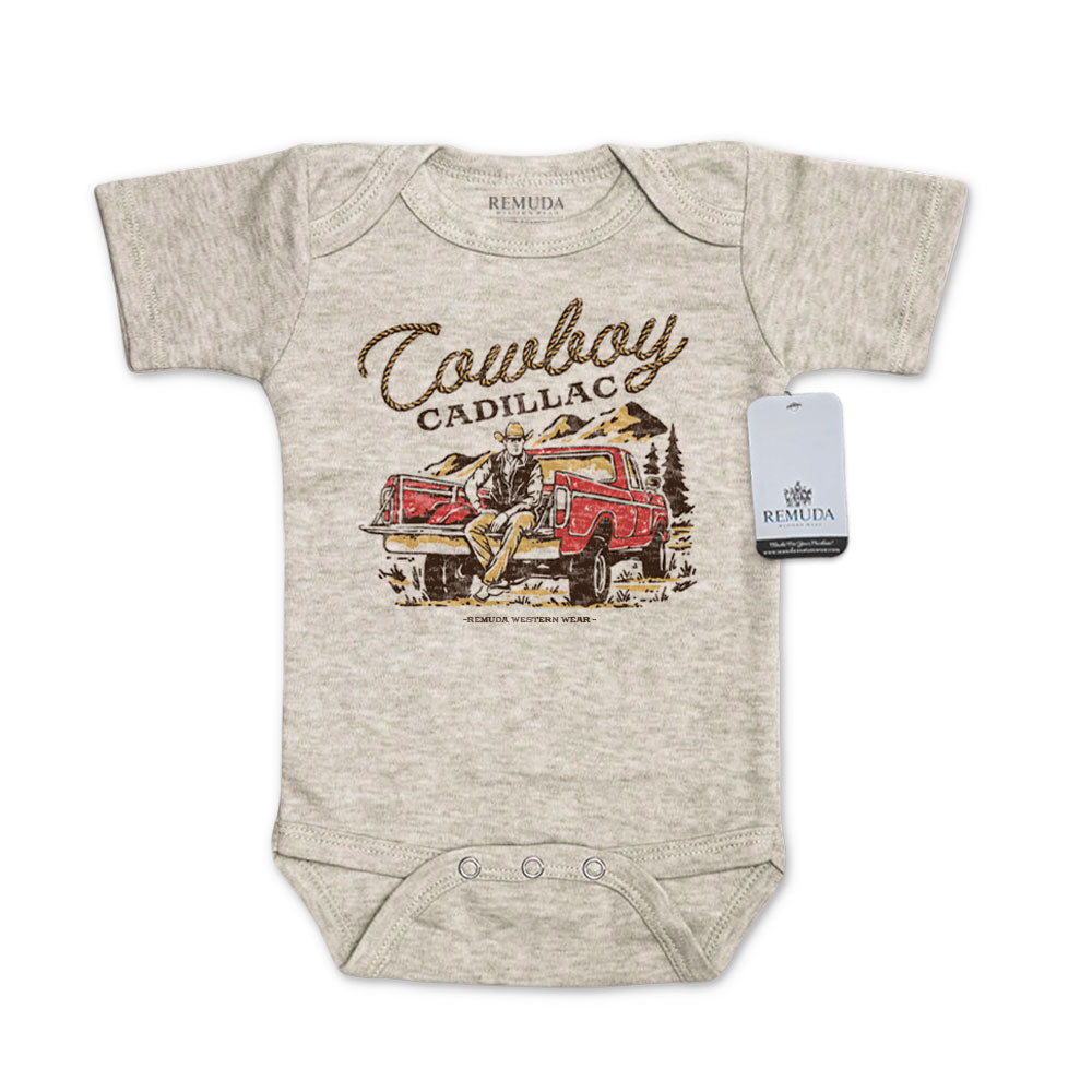 Cowboy Cadillac - Infant Kids One Piece Western Romper