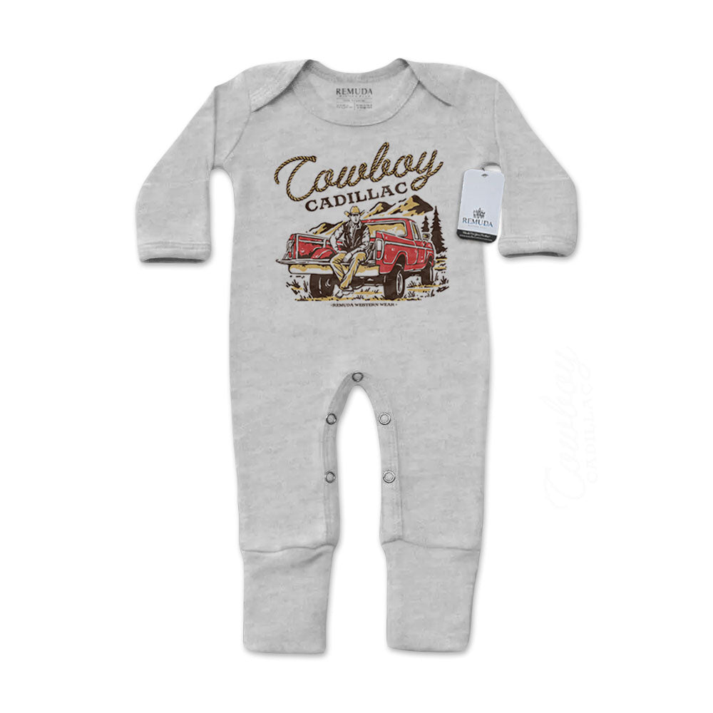 Cowboy Cadillac - Infant Western One-Piece Footed Pajamas W/Mittens