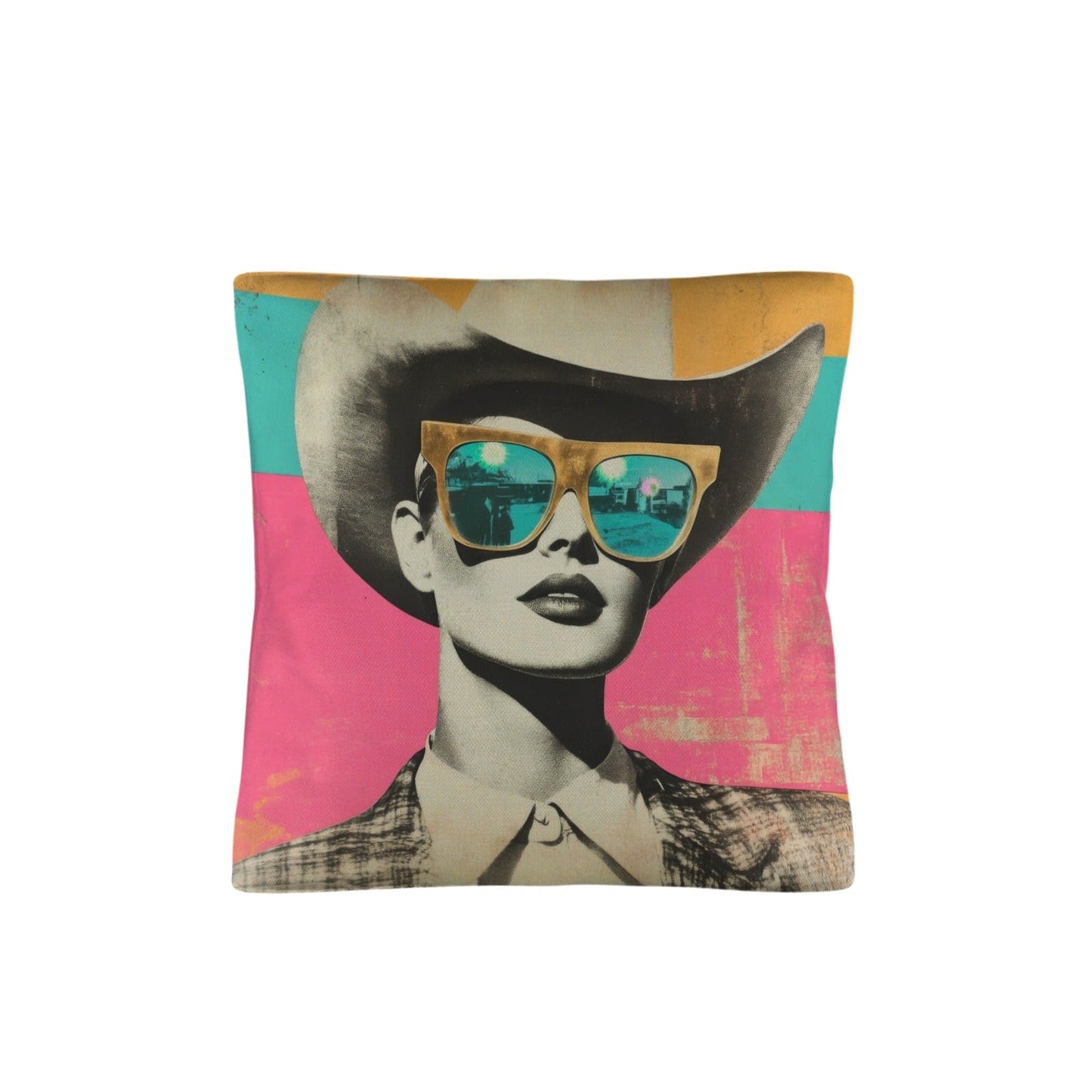 Baha Ranch Retro Pop Western Cool Cowgirl Pillow Case Made in America