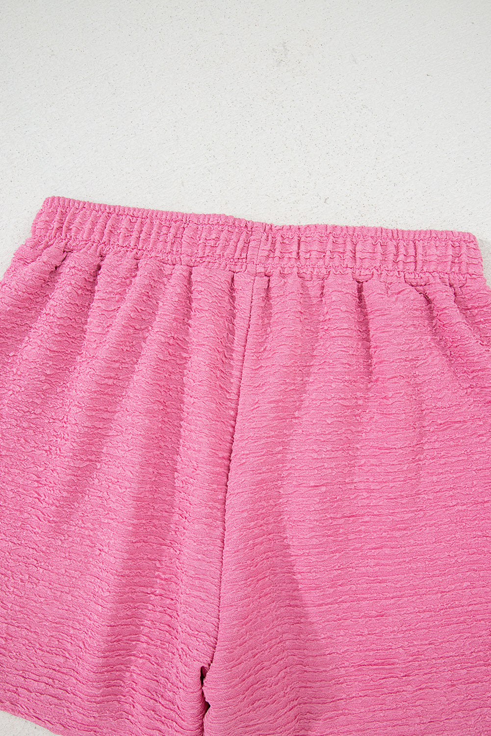 Luxury Textured V Neck T Shirt and Shorts Set