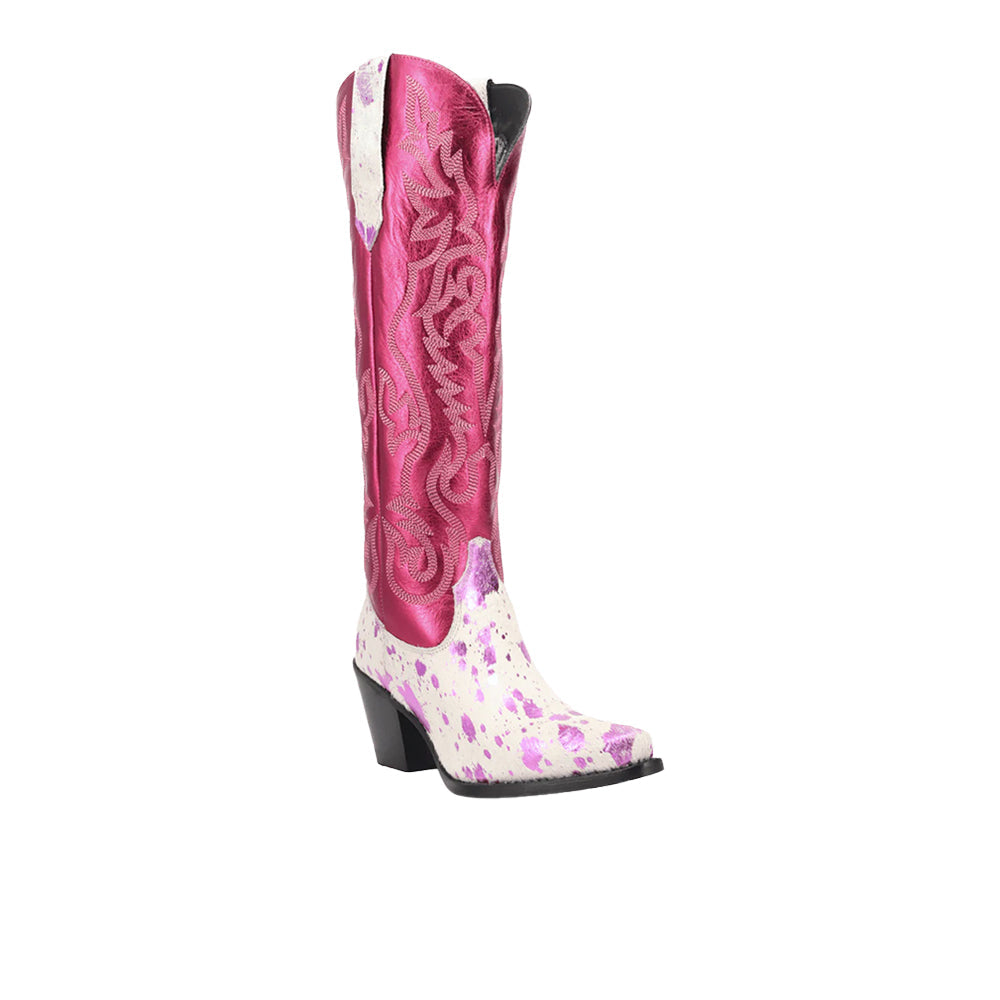 Dingo Take No Bull pink western boots alternate view