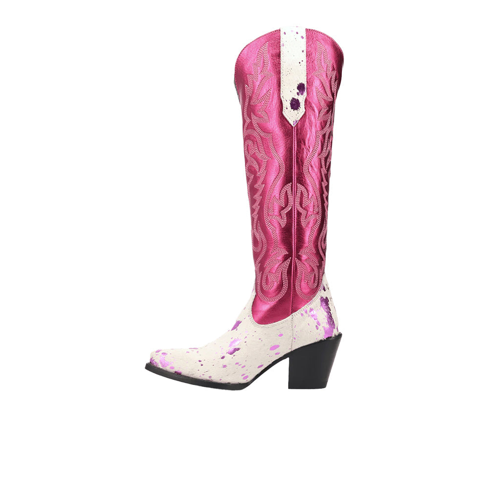 Dingo Take No Bull pink boots side view