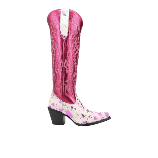 Dingo Take No Bull pink leather western boots