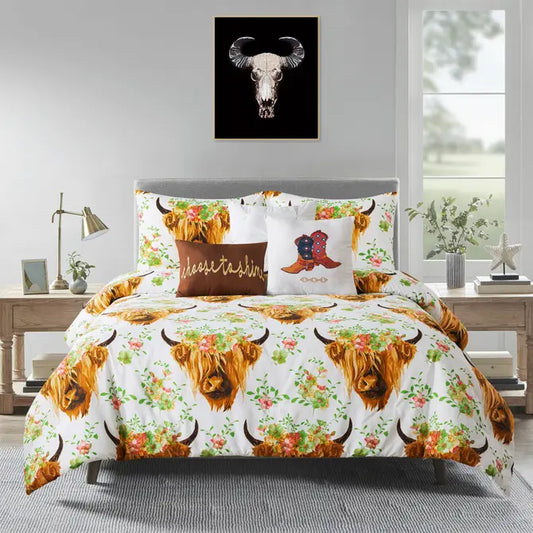 Highland cow 6pc Comforter Set