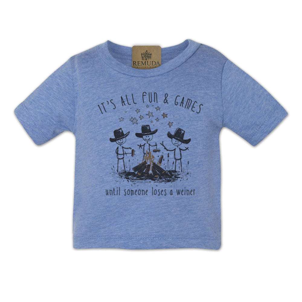 It's All Fun & Games Until Someone Loses A Weiner - Infant Camping Tee