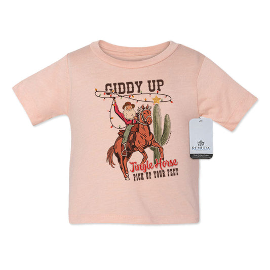 Giddy Up Jingle Horse - Infant Kids Christmas Tee T-Shirt