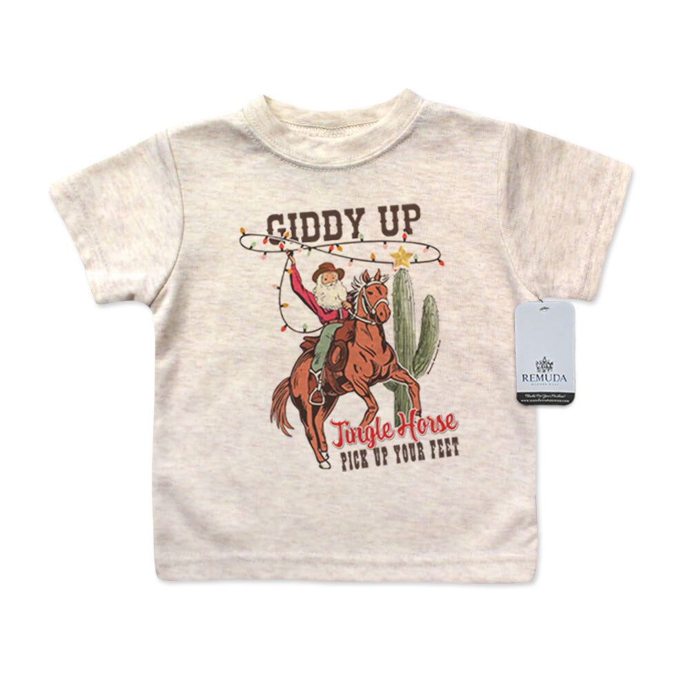 Giddy Up Jingle Horse - Infant Kids Christmas Tee T-Shirt