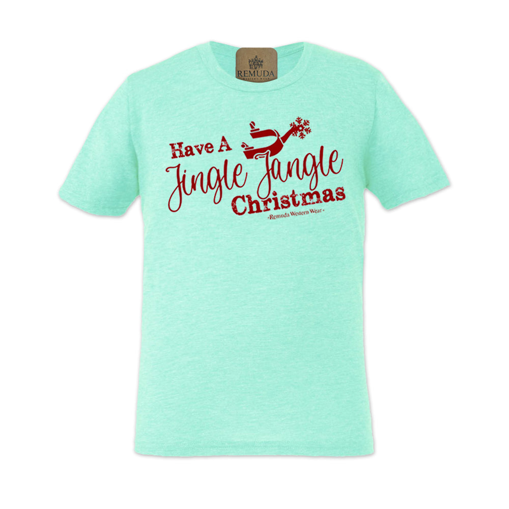 Have A Jingle Jangle Christmas - Adult Western Spur Christmas Tee T-Shirt