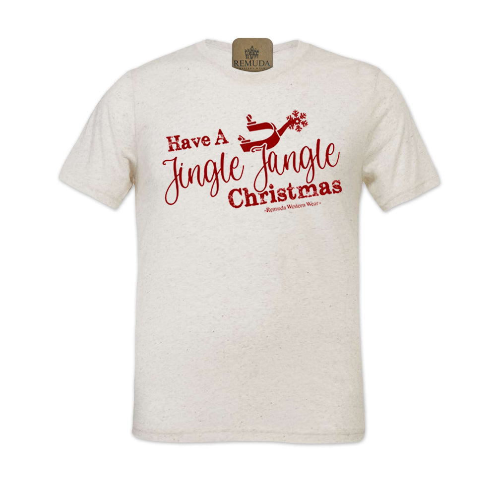 Have A Jingle Jangle Christmas - Adult Western Spur Christmas Tee T-Shirt