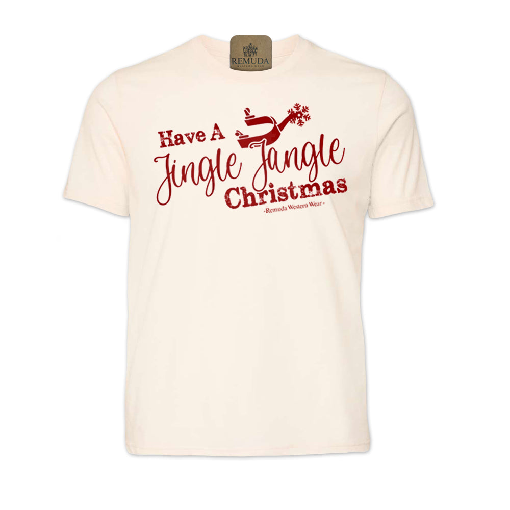 Have A Jingle Jangle Christmas - Adult Western Spur Christmas Tee T-Shirt