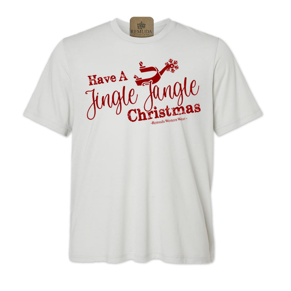 Have A Jingle Jangle Christmas - Adult Western Spur Christmas Tee T-Shirt