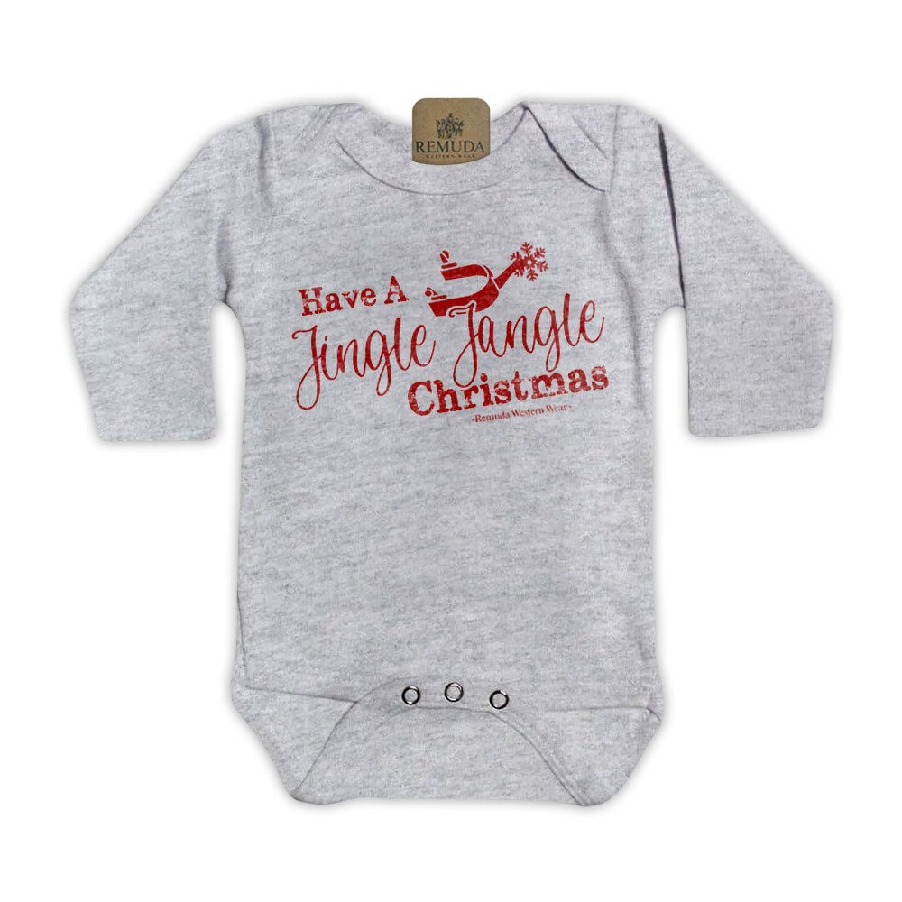 Have A Jingle Jangle Christmas - Infant Western Spur Santa One Piece Romper