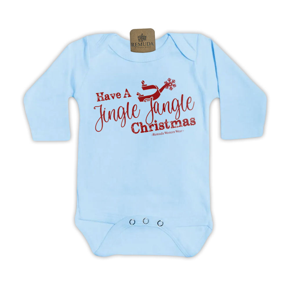 Have A Jingle Jangle Christmas - Infant Western Spur Santa One Piece Romper