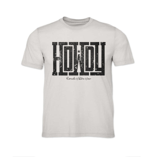Howdy - Adult Unisex Western Tee T-Shirt - Color Group 1