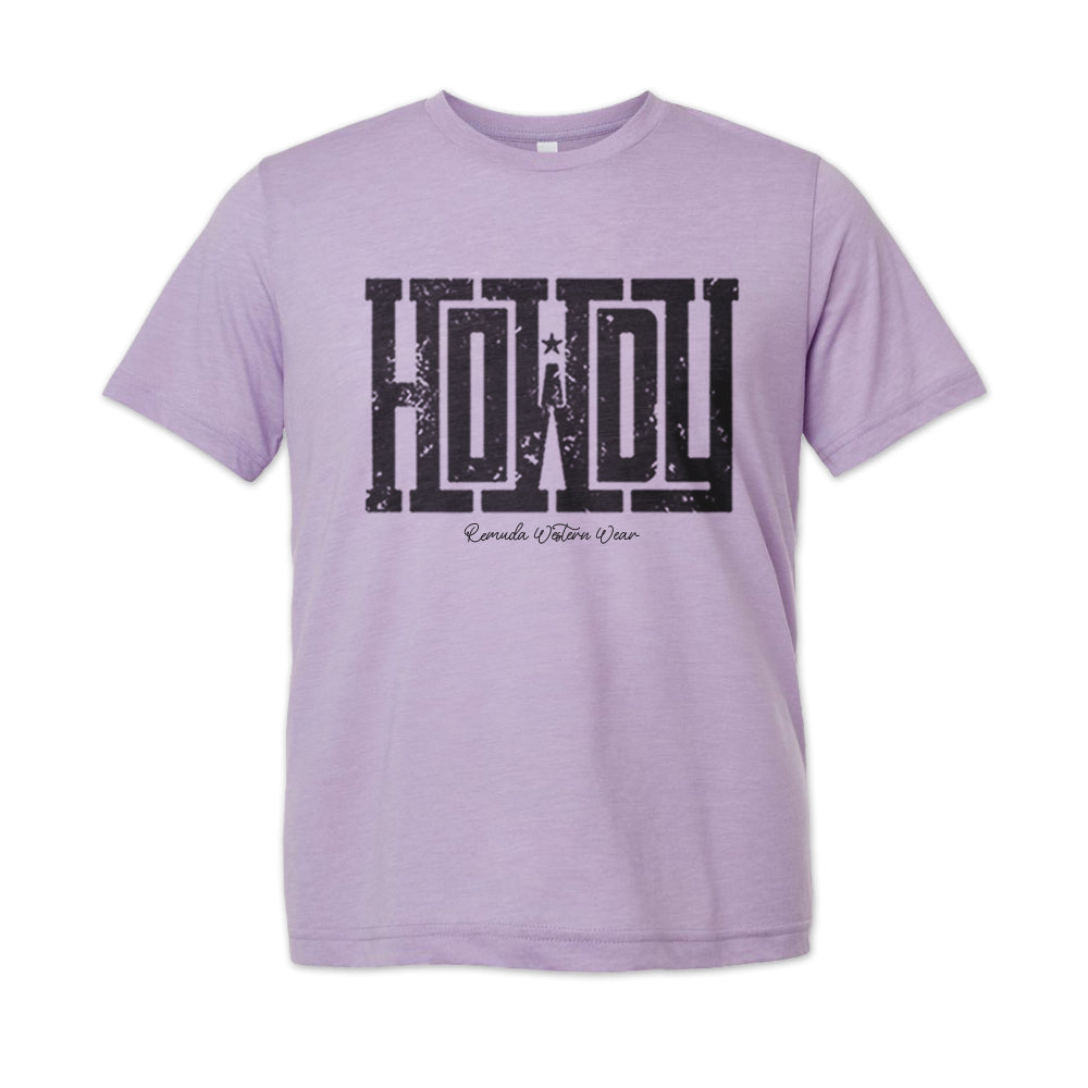 Howdy - Adult Unisex Western Tee T-Shirt - Color Group 1