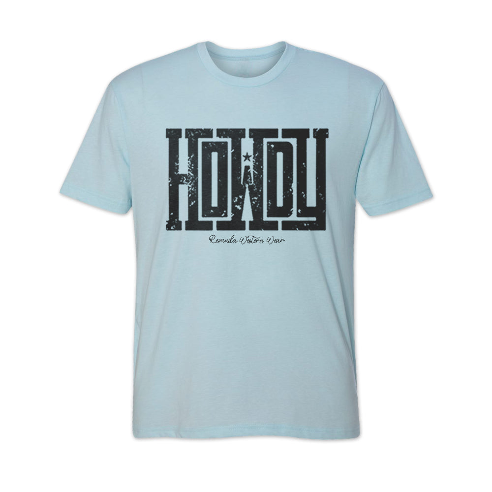 Howdy - Adult Unisex Western Tee T-Shirt - Color Group 1