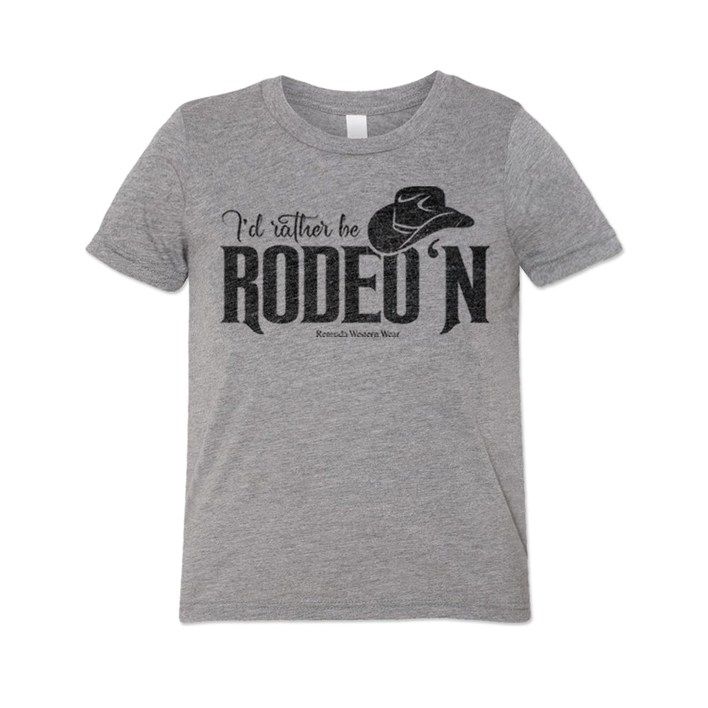 I'd Rather Be Rodeo'n - Youth Western Tee