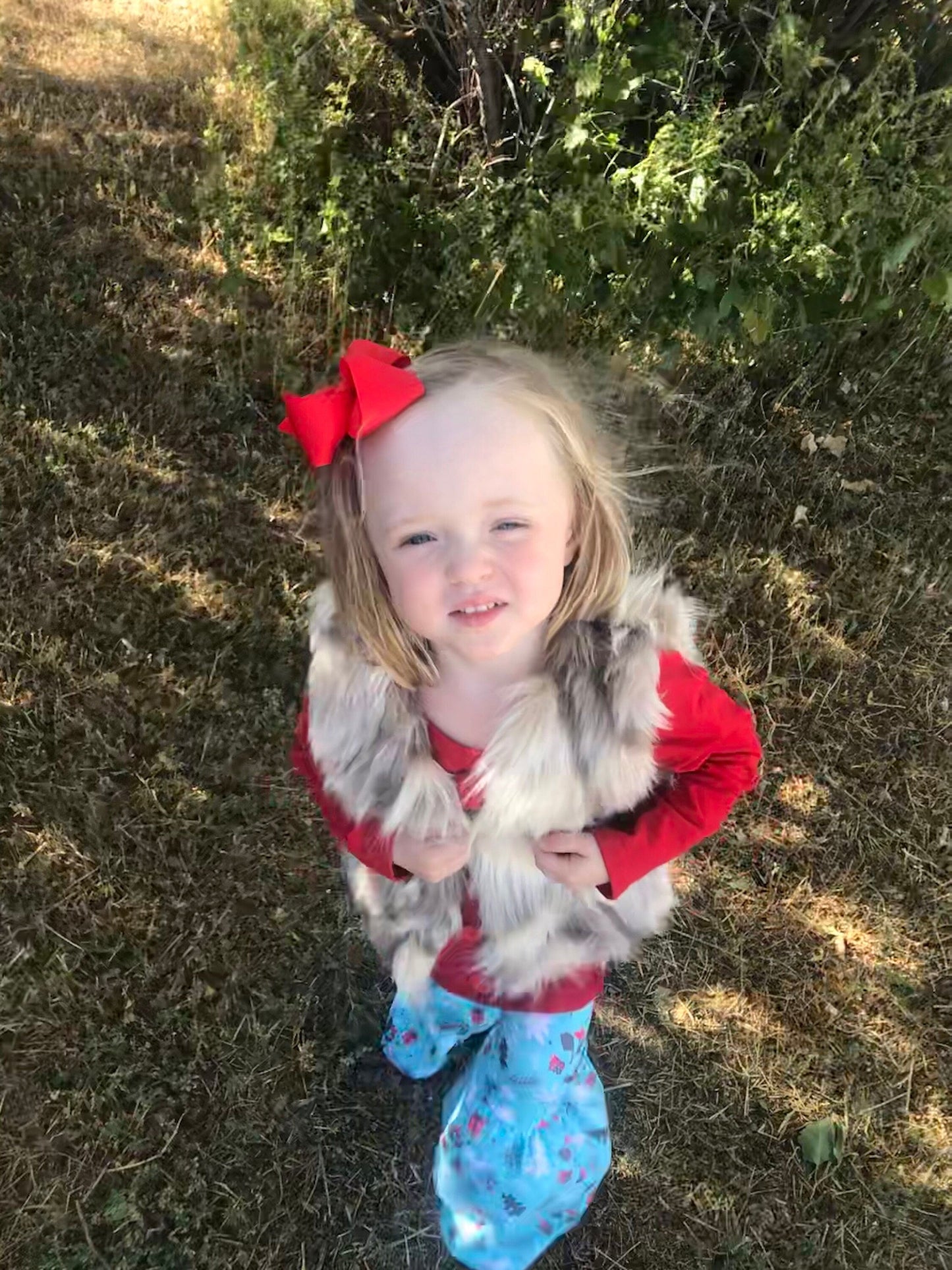 Christmas Boutique Bell Bottom Outfit / BOHO Reindeer Flare Pants,  Christmas Red Bow Top