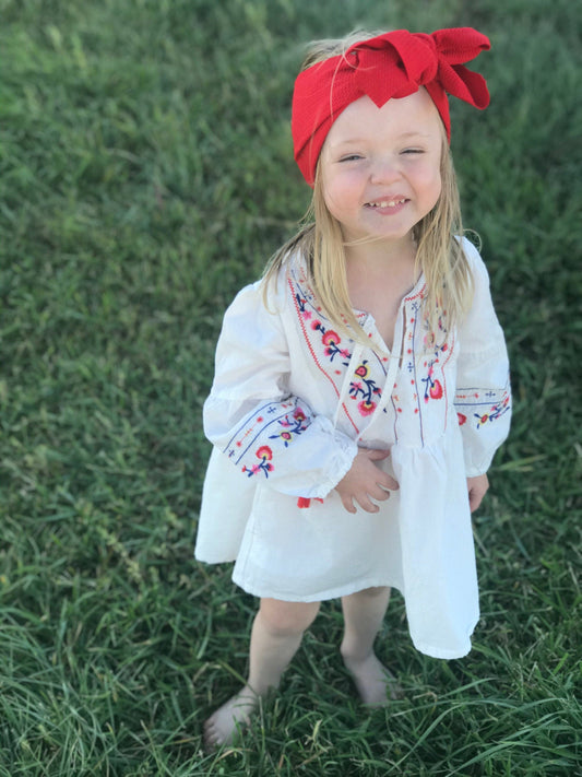 Girls' BOHO Embroidered Dress Tunic – Girls Fall Dress, Embroidered Dress