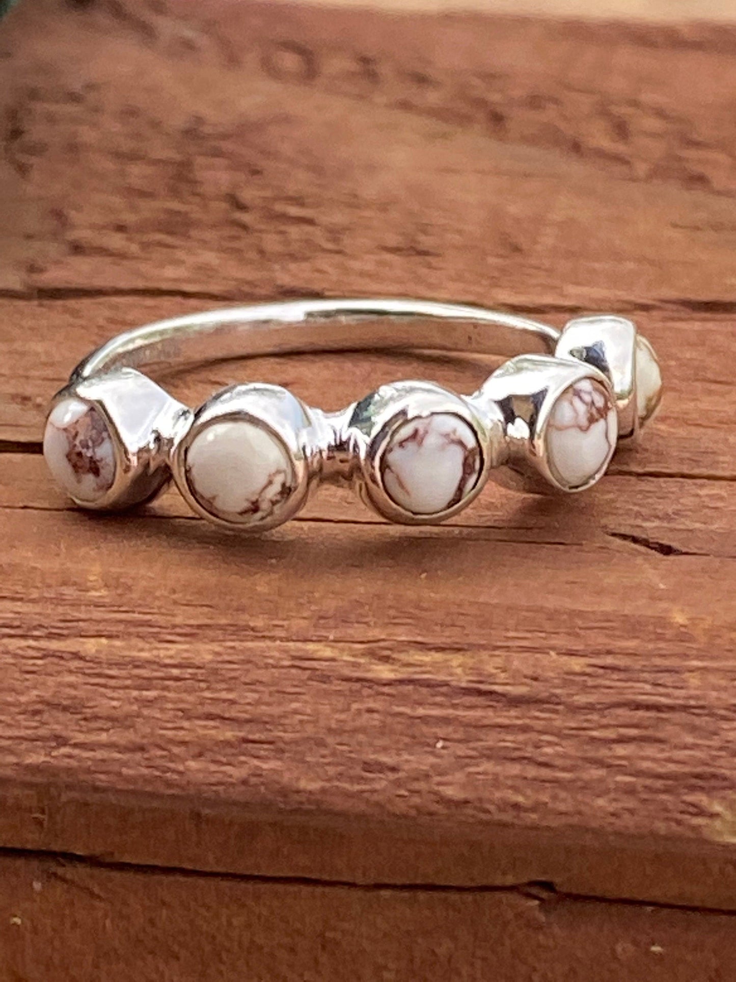 Wild Horse & Sterling Silver Stacker Band