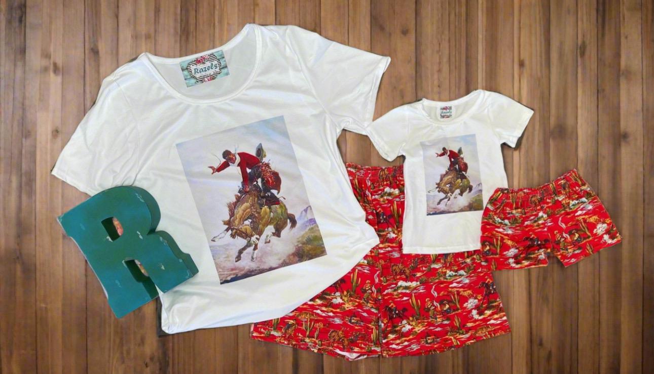 Girls Cowgirl Outfit, Cowboy Shorts