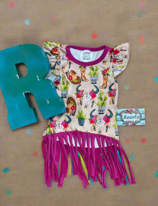Cowgirl Fringe Dress, Girls Tunic Dress