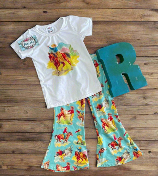 GIRLS COWGIRL OUTFIT, Retro Cowboy Shirt