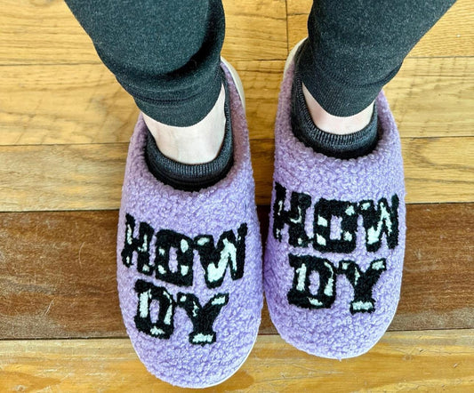 Howdy Cowgirl Slippers, Western Howdy Slippers
