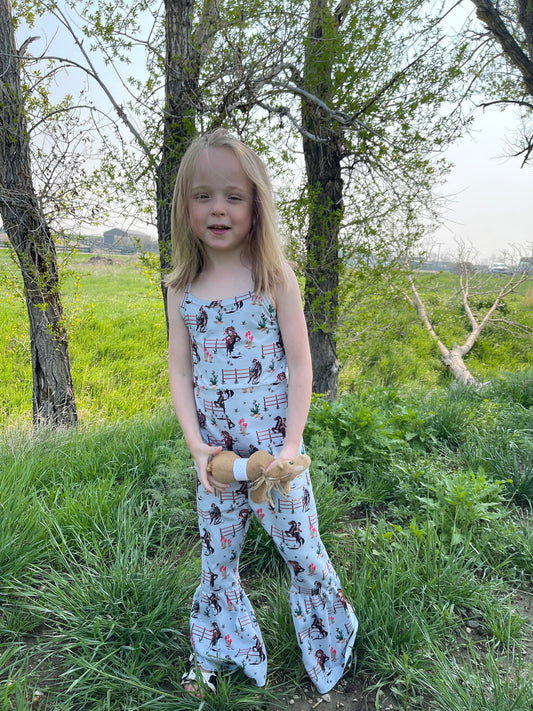 VINTAGE COWGIRL Jumpsuit, Western Birthday Romper