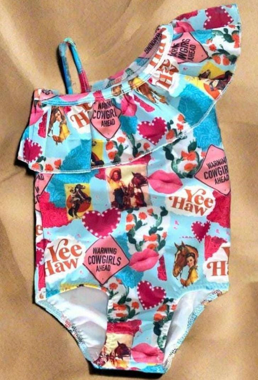 Cowgirl Bathing Suit, Western One Piece Swimsuit