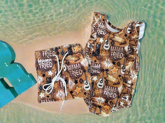 MAMA TRIED, Matching WESTERN Swimsuits