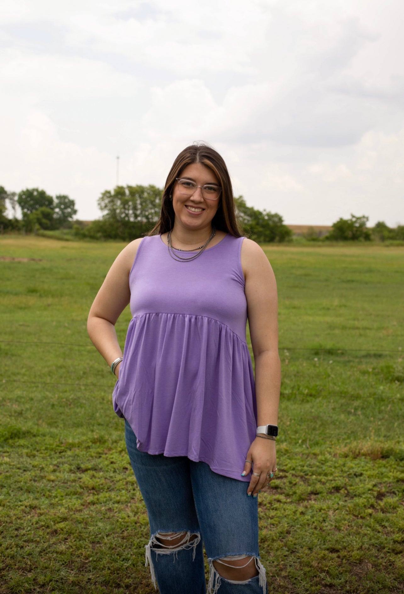 Lavender - Baby Doll Top