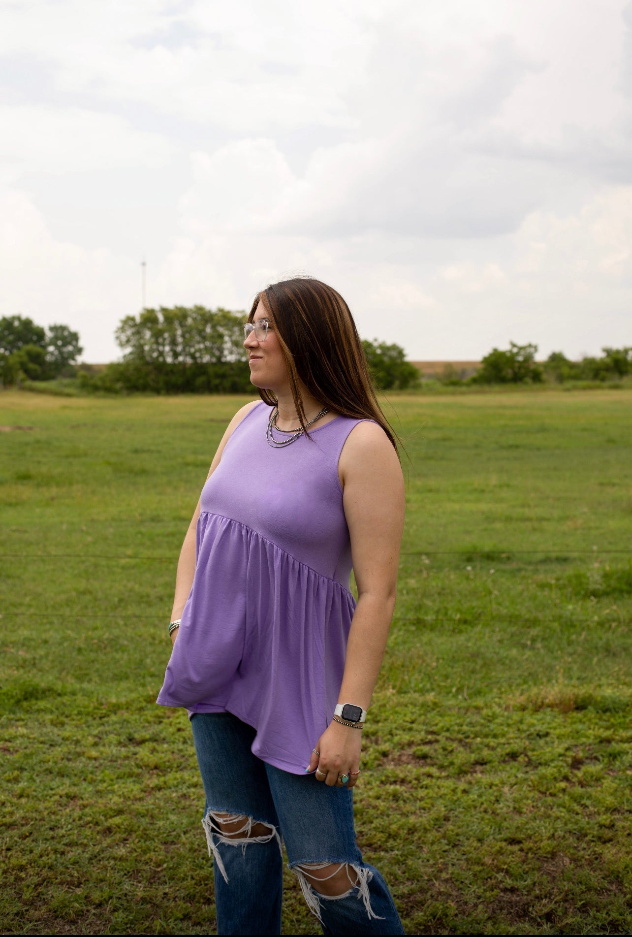 Lavender - Baby Doll Top