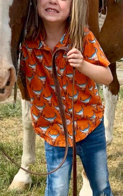 Kids Western Shirt, Cowboy Button Up Shirt
