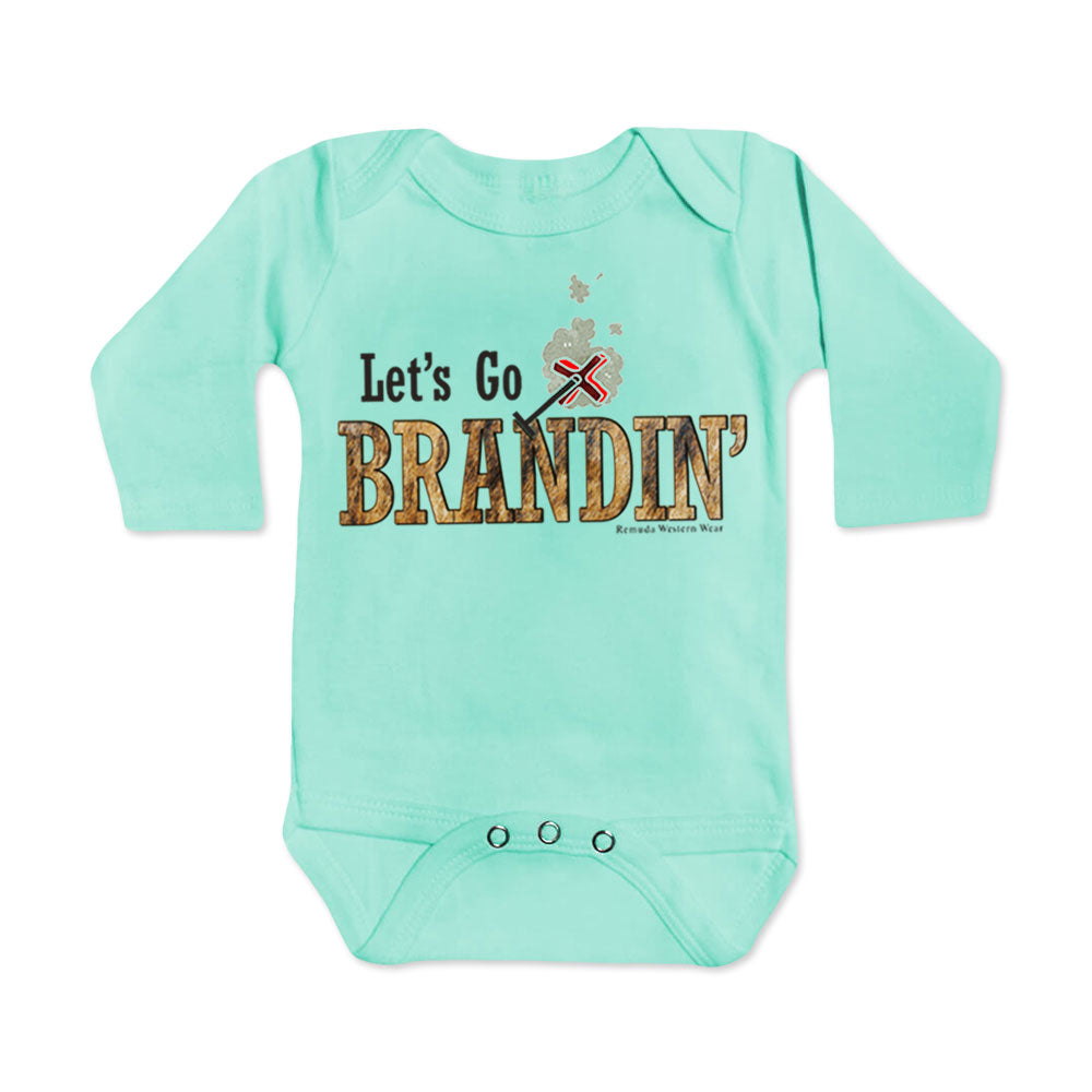 LET'S GO BRANDIN' Infant Western One Piece Romper