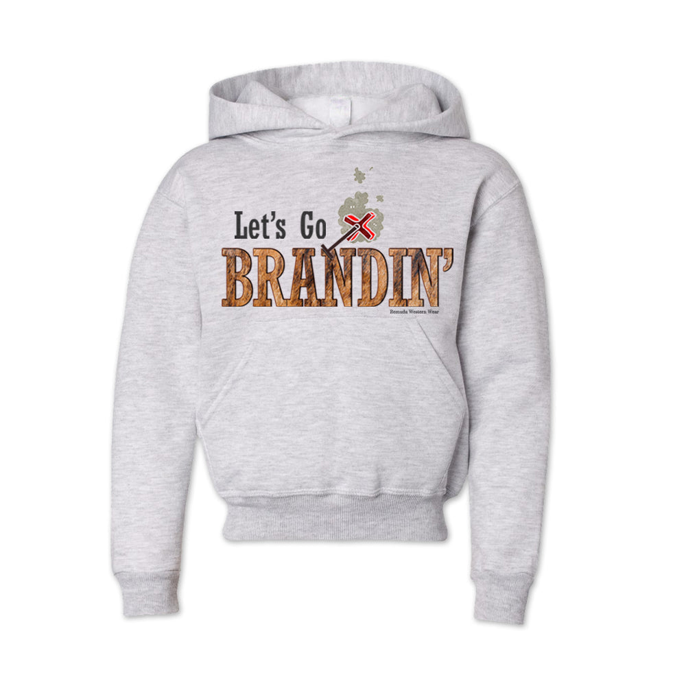 LET'S GO BRANDIN' Youth Western Pullover Hoodie